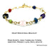 Heart, Mind and Soul Bracelet, 14K GF Gold Ancient & Traditional Meaning of Crystals