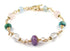 Serenity Prayer Jewelry, Spiritual Gifts, 14K GF Gold Crystal Healing Bracelet