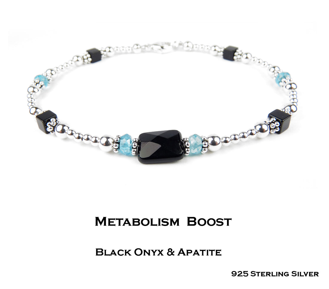 Silver Weight Loss &amp; Metabolism Boosting Crystal Healing Bracelet for Women