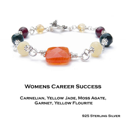 Silver Prosperity Bracelet - Success Crystal Healing Bracelet for Women