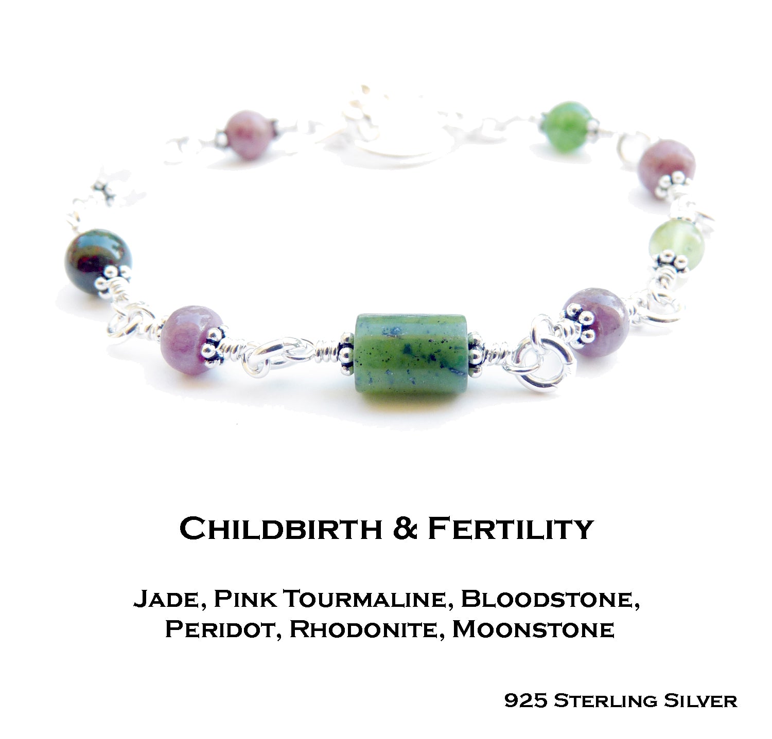 14K GF Gold Fertility, Motherhood, Conception Crystal Bracelet for Women