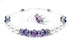 Freshwater Pearl Jewerly Sets: Real Pearl Bracelets Faux Purple Amethyst in Crystal Jewelry Birthstone Colors