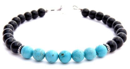 Mens Turquoise Bracelet SPEAKING YOUR TRUTH Throat Chakra Bracelet Healing Stone Crystals Bracelet, Jewels for Gents