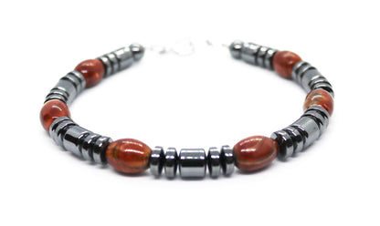 Mens MOOKINITE Jasper Bracelet, Root Chakra Bracelets ENERGY | STABLE | GROUNDED Healing Crystals Bracelets for Men, Jewels for Gents