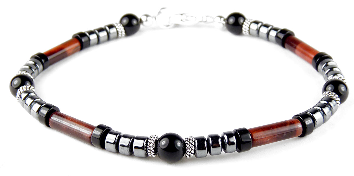 Mens Tiger Eye Bracelet, WILL POWER - DISCIPLINE &amp; PERSONAL POWER Solar Chakra Bracelet, Jewels for Gents