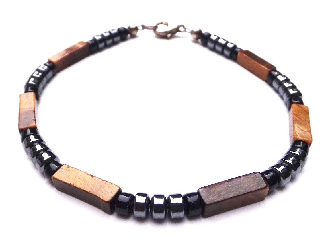 Mens Tigers Eye Bracelets for Will Power, Self Discipline, &amp; Personal Power Third Chakra Bracelet, Jewels for Gents