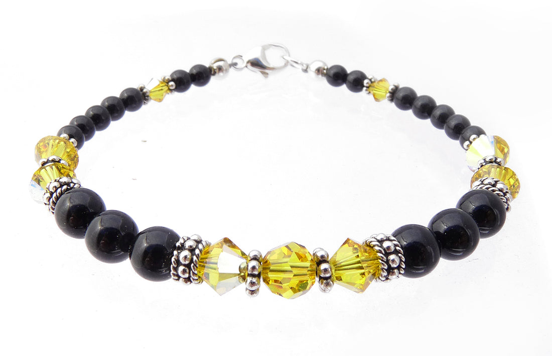 Citrine Bracelets, November Birthstone Bracelets, Yellow Beaded Bracelets, Crystal Jewelry