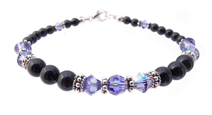 Tanzanite Bracelets, December Birthstone Bracelets, Purple Beaded Bracelets, Crystal Jewelry