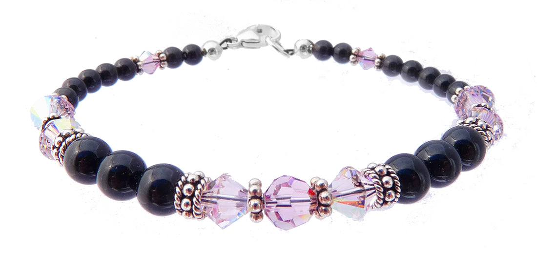 Alexandrite Bracelets, June Birthstone Bracelets, Purple Beaded Bracelets, Crystal Jewelry