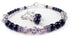 Black Pearl Pale Alexandrite June Crystal Jewelry Birthstone Beaded Bracelets & Earrings Set