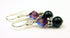 Silver Black Pearl and Crystal Earrings February Amethyst Genuine Crystal Jewelry