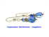 Blue Sapphire Earrings, September Birthstone Earrings, Gold Teardrop Earrings, Crystal Jewelry