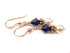 Gold Sapphire Earrings, September Birthstone Earrings, 14k GF Freshwater Pearl Beaded Earrings, Birthstone CrystaL Jewelry