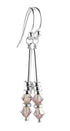 Silver Long Dangle Earrings June Alexandrite Crystals