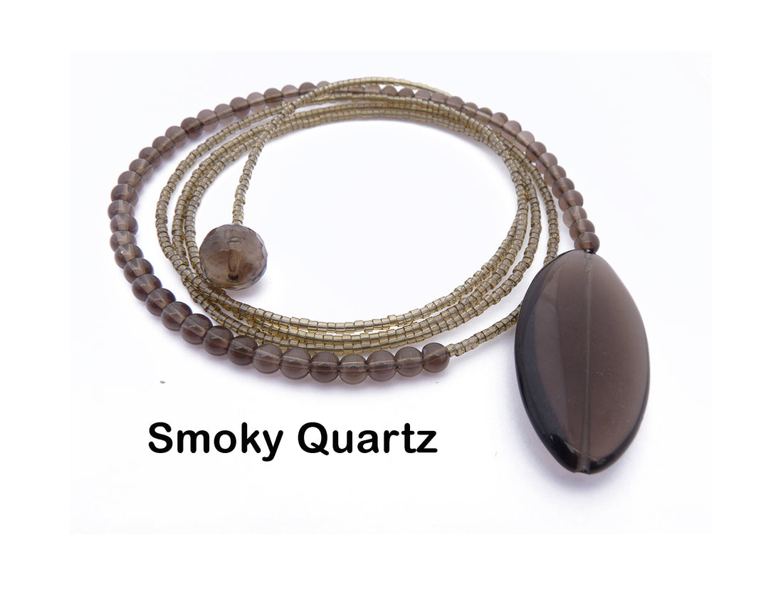 Smoky Quartz Diane Keaton Lariat Necklace Somethings Gotta Give Lasso Necklace