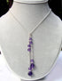 Sterling Silver Amethyst Crystal Lariat Necklace