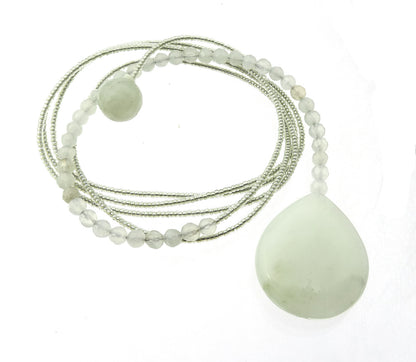 Soft Green Jade Diane Keaton Lariat Necklace Somethings Gotta Give Lasso Necklace