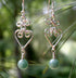 Silver Chandelier Earrings | Burma Jade Green Chandelier Earrings